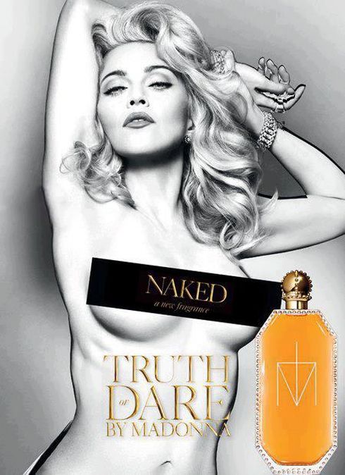Madonna w reklamie perfum "Truth or Dare Naked" (fot. allaboutmadonna.com/)