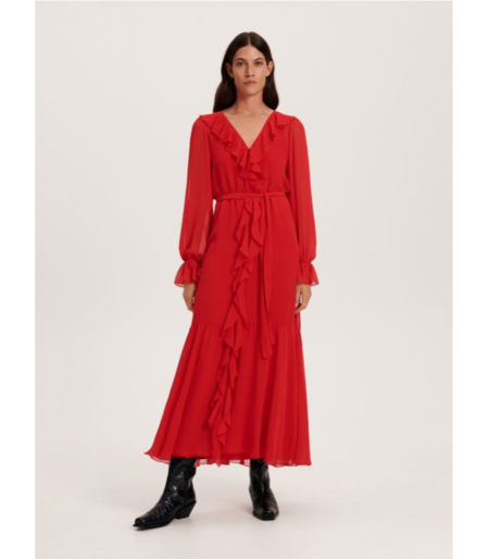 Rozkloszowana sukienka czerwona