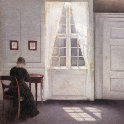 Vilhelm Hammershøi, Pokój przy Strandgade ze światłem słonecznym na podłodze, 1901, olej na płótnie, Statens Museum for Kunst