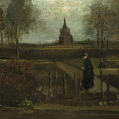 "Wiosenny ogród" ("The Parsonage Garden at Nuenen in Spring"), Vincent van Gogh
