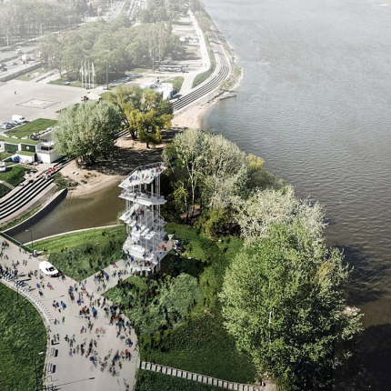 Wieża widokowa na Cyplu Czerniakowskim, projekt: workplace solutions