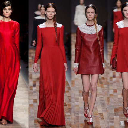 Czerwone sukienki w stylu wielkich projektantów