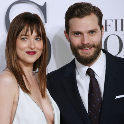 Jamie Dornan i Dakota Johnson promują film "Pięćdziesiąt twarzy Greya"