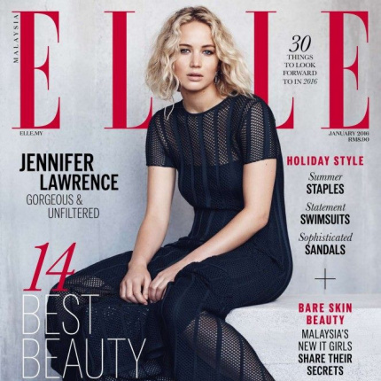 Jennifer Lawrence na okładce ELLE Malaysia