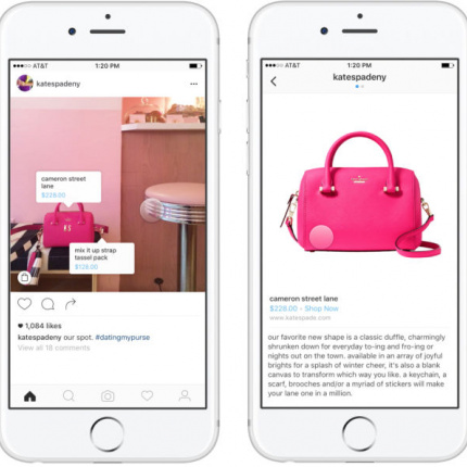 Instagram wprowadza funkcję "Kup teraz", fot. blog.business.instagram