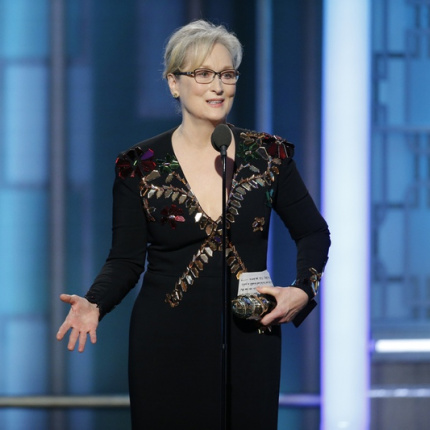 Meryl Streep, przemówienie, Złote Globy 2017