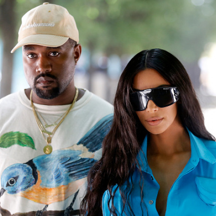 Kim i Kanye przed pokazem Louis Vuitton