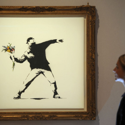Banksy "Love Is in the Air"
