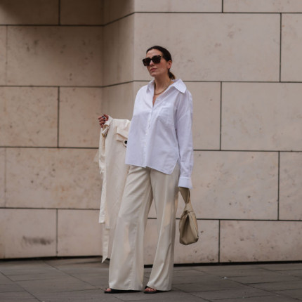 biała koszula - street fashion
