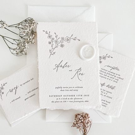 August + White – minimalistyczne zaproszenia ślubne