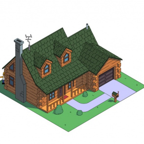 Dom Simpsonów, styl Log Cabin, fot. HomeAdvisor