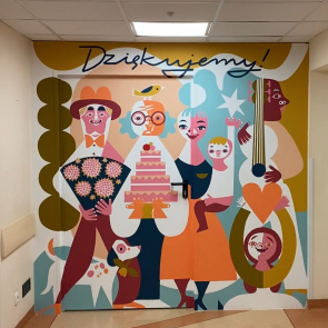 Mural w szpitalu  MSWiA, Katarzyna "Nioska" Bogucka