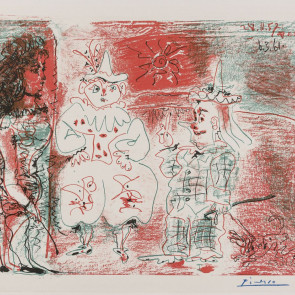 Pablo Picasso (1881–1973) Woltyżerka i clowni, 1957-1961 litografia barwna, papier Muzeum Narodowe w Warszawie