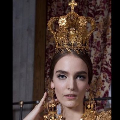 Zuzanna Bijoch zamknęła pokaz Dolce &amp; Gabbana Alta Moda wiosna-lato 2013, fot. Instagram stefanogabbana