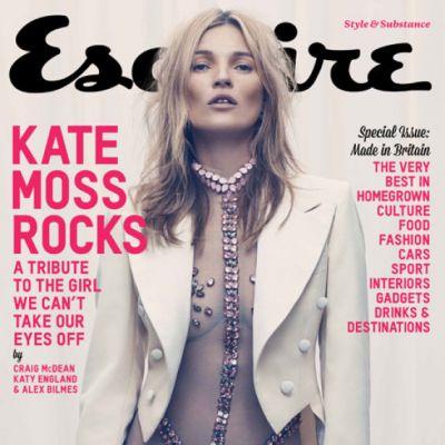 Naga Kate Moss na okładce Esquire