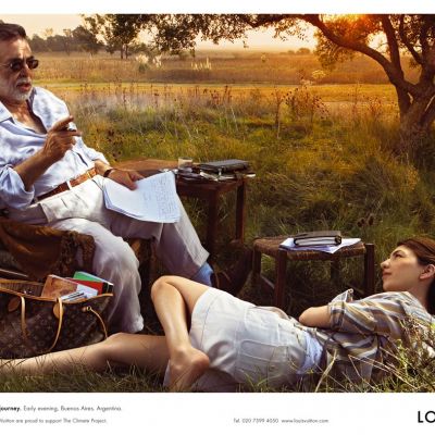Francis Ford Coppola i Sofia Coppola w kampanii Louis Vuitton Journey 2008, fot. mat. prasowe