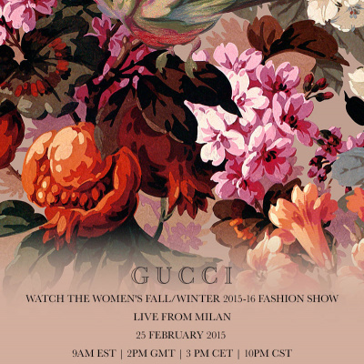 Pokaz Gucci jesień–zima 2015/2016 na żywo!