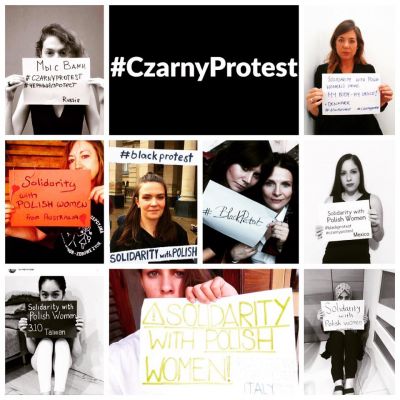 Czarny protest, kobiety wspierają Polki, Fot. Asia Mały