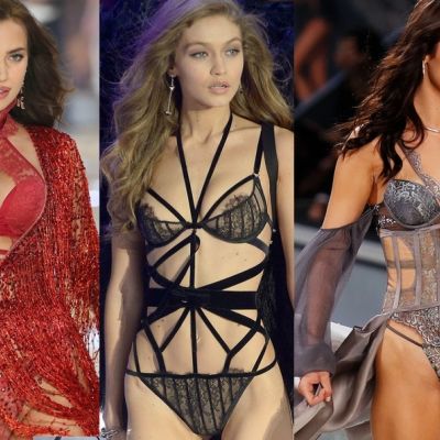 Irina Shayk, Gigi Hadid, Bella Hadid na pokazie Victoria's Secret 2016