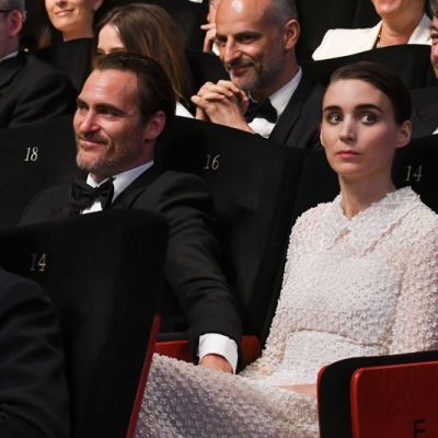 Joaquin Phoenix i Rooney Mara na gali zamknięcia Festiwalu Filmowego w Cannes, 2017 rok