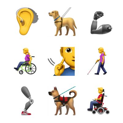 Nowe emoji z niepełnosprawnymi