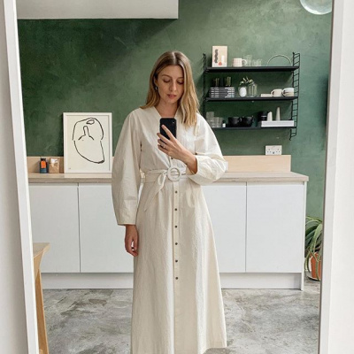 białe sukienki na Instagramie