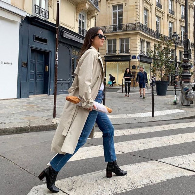 modne stylizacje Francuzek na Instagramie