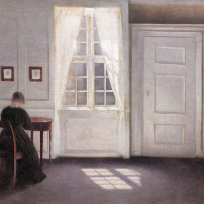 Vilhelm Hammershøi, Pokój przy Strandgade ze światłem słonecznym na podłodze, 1901, olej na płótnie, Statens Museum for Kunst