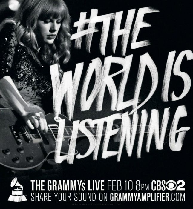 Taylor Swift na plakacie promującym "Grammy Awards" (fot. facebook.com)