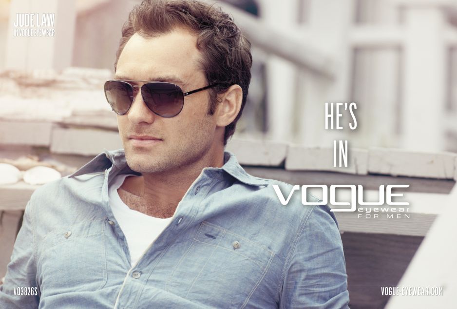 Jude Law w kampanii Vogue Eyewear "He’s In Vogue", fot. serwis prasowy