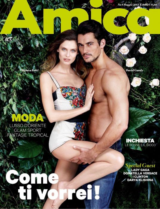 David Gandy i Bianca Balti w magazynie Amica maj 2013, fot. Giovanni Gastel