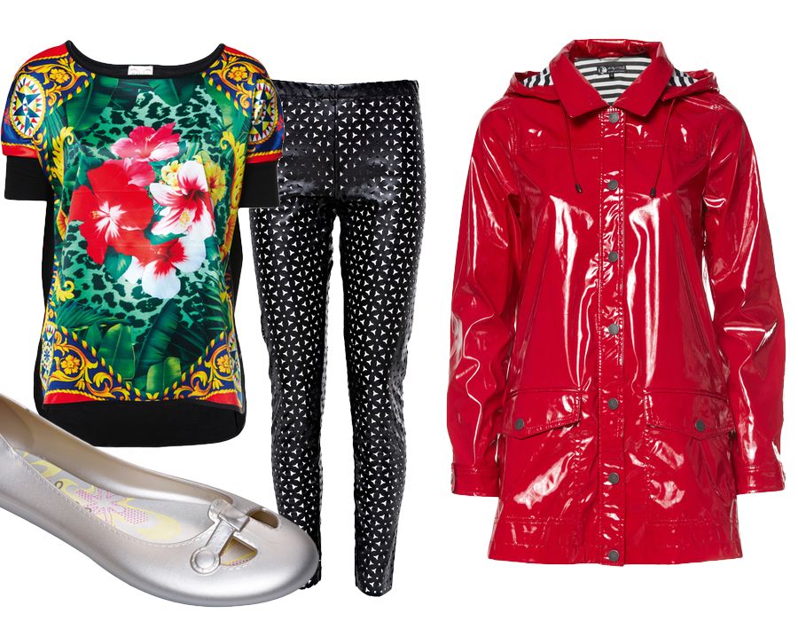 Trendy 2013 w Fashion House: bluzka Mango, baletki Sambada, spodnie Sesst, kurtka Pepe Jeans, kolaż ELLE