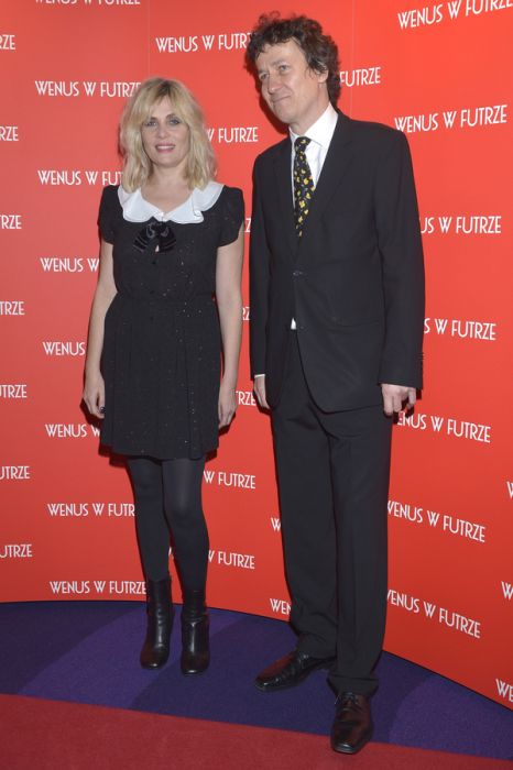 Emmanuelle Seigner  i Stefan Laudyn (dyrektor WFF) na gali zamknięcia 29. Warszawskiego Festiwalu Filmowego, fot. AKPA