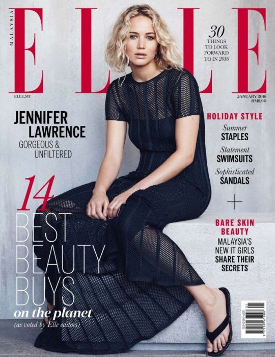 Jennifer Lawrence na okładce ELLE Malaysia