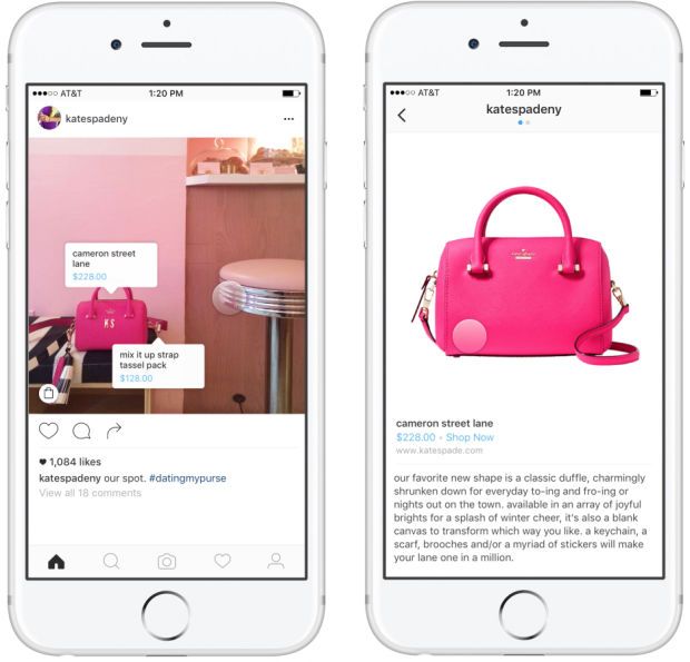 Instagram wprowadza funkcję "Kup teraz", fot. blog.business.instagram