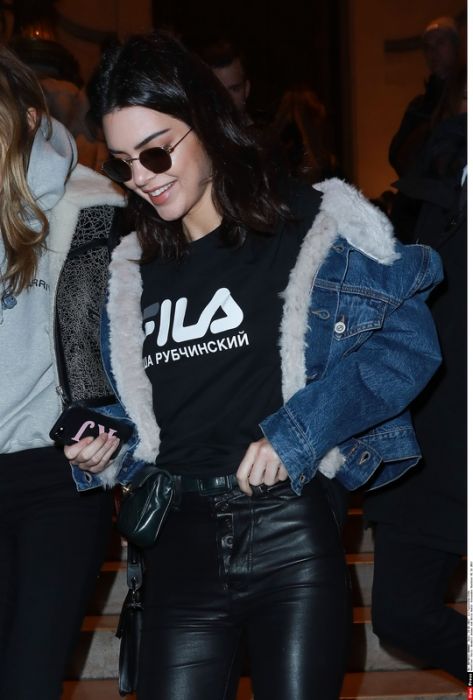Kendall Jenner, koszulka Gosha Rubchinskiy X Fila