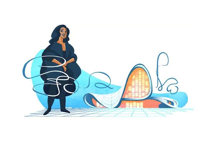 Zaha Hadid w Google Doodle, fot. google