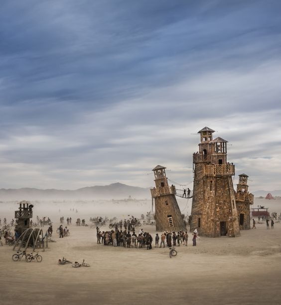 Black Rock Lighthouse Service podczas festiwalu Burning Man, Nevada, fot. Tom Stahl, kategoria: Świadomość miejsca