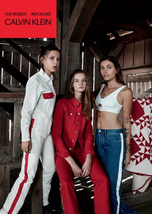 Millie Bobby Brown, Paris Jackson i Lulu Tenney w kampanii Calvin Klein wiosna-lato 2018