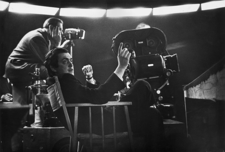 Reżyser Stanley Kubrick podczas pracy