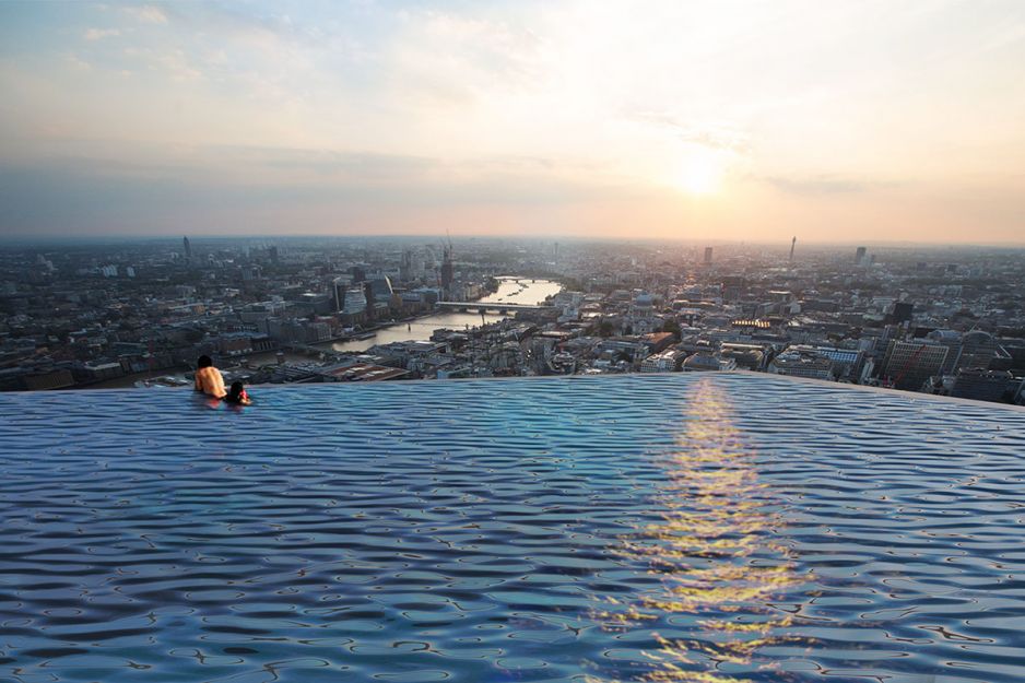 Przezroczysty basen na dachu londyńskiego wieżowca