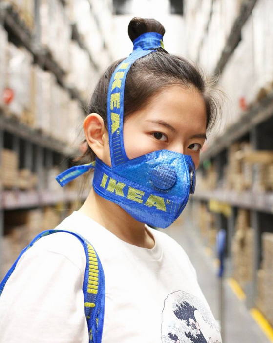 Maska z torby IKEA