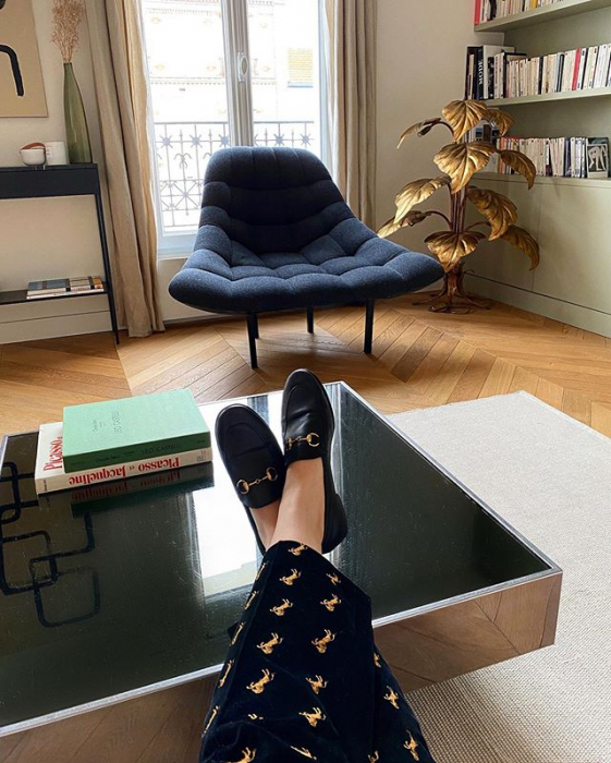 modne loafersy z klamrą na Instagramie