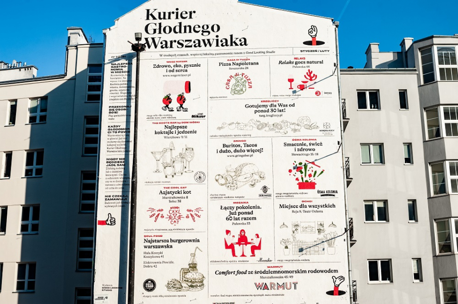 Warszawski mural wspiera branżę gastronomiczną w czasie pandemii