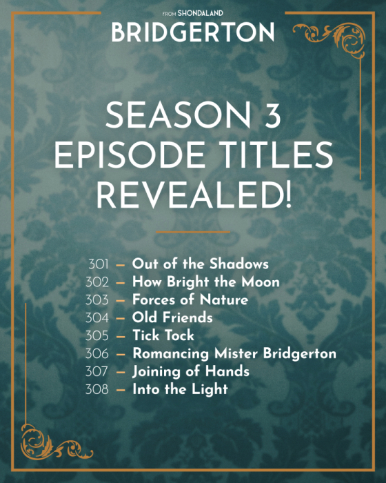 Tytuły odcinków 3. sezonu "Bridertonów"