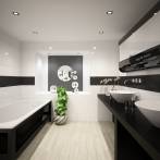 Nowoczesna łazienka - black&amp;white wciąż w modzie.fot. fotolia
