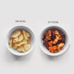 Licznik kalorii zdrowej żywności: chipsy z ziemniaka vs chipsy z marchewki i buraka