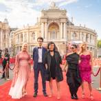 Ivanna Dyadyura, Nicholas Elliott, Joanna Kos-Krauze i Mania Akbari na gali otwarcia Odessa Film FestivaL 2019.