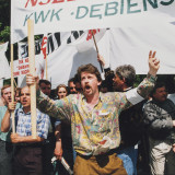 Andrzej Iwańczuk, Protesty górników i hutników ze Śląska, 26.10.1995, Agencja Wyborcza