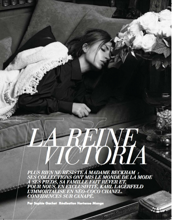 Victoria Beckham i Karl Lagerfeld w ELLE France
